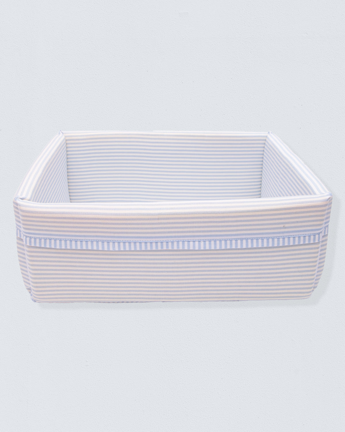 Blue Stripe Rectangle Basket